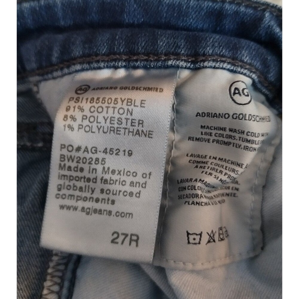 AG Adriano Goldschmied The Prima Ankle Pintucked Cigarette Jeans Women’s 27R - Picture 6 of 11